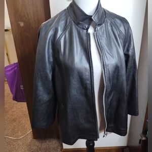 Robert Rodriguez leather biker jacket
